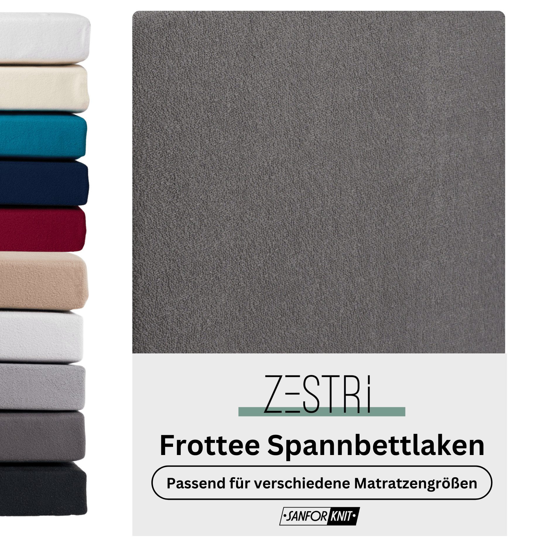 Zestri Spannbettlaken Frottee bis 40 cm günstig online kaufen
