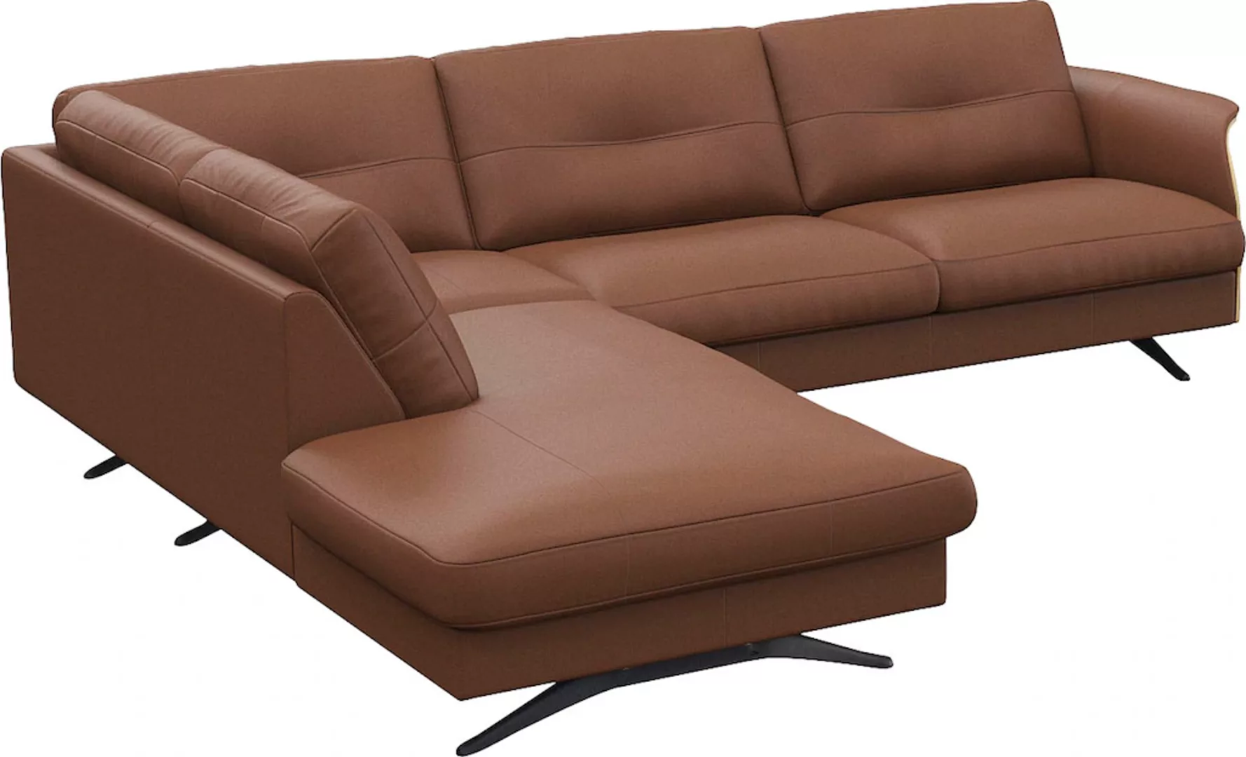 FLEXLUX Ecksofa "Glow bequem und komfortabel durch hochwertigen Sitzaufbau, günstig online kaufen