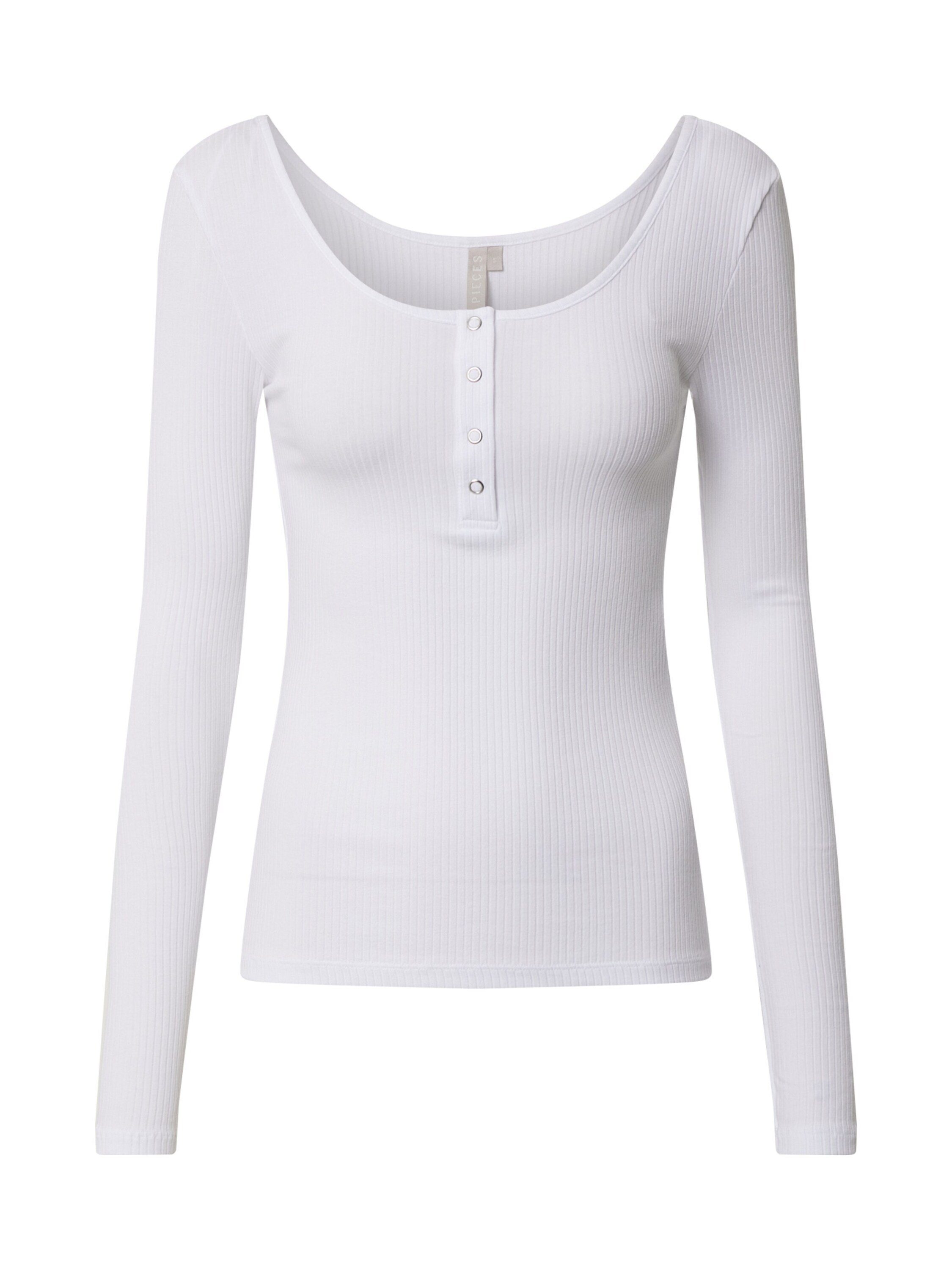 pieces Langarmshirt Kitte (1-tlg) Plain/ohne Details günstig online kaufen