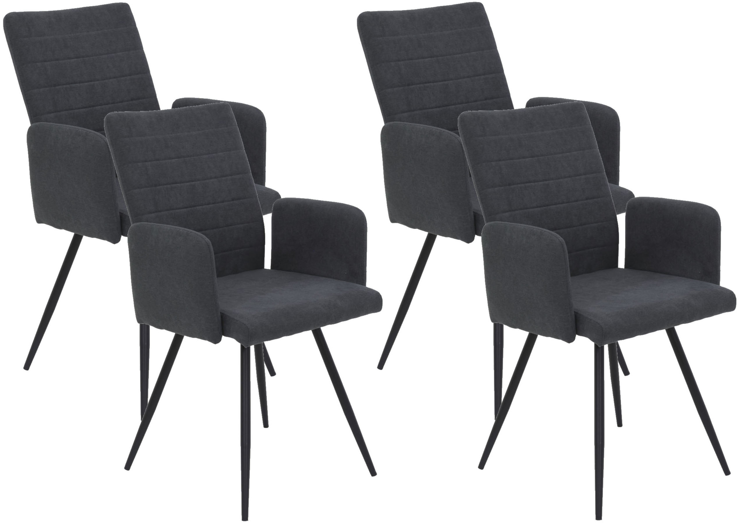 HELA 4-Fußstuhl "PARIS", (Set), 4 St., Microfaser-Flachgewebe, 4-Fuß,Rundro günstig online kaufen