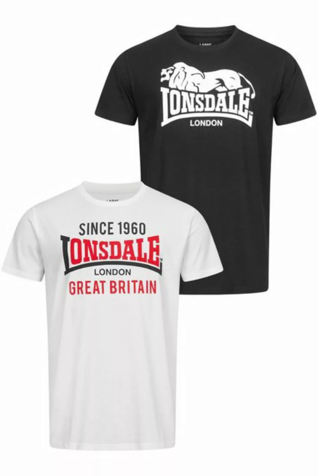 Lonsdale T-Shirt Lonsdale Herren T-Shirt Doppelpack Collessie günstig online kaufen