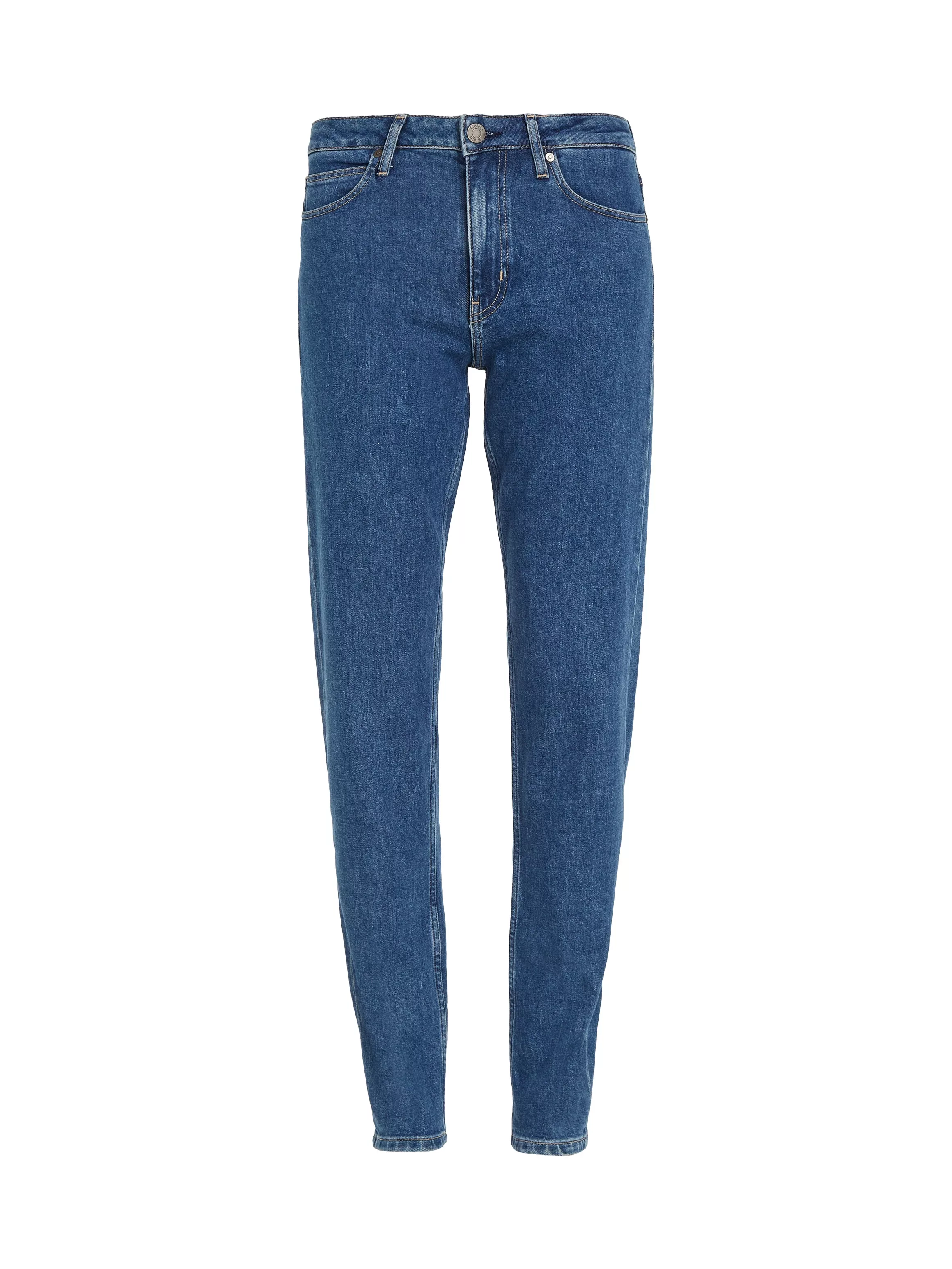 Calvin Klein Slim-fit-Jeans "MR SLIM - SOFT BLACK", mit Leder-Brandlabel am günstig online kaufen
