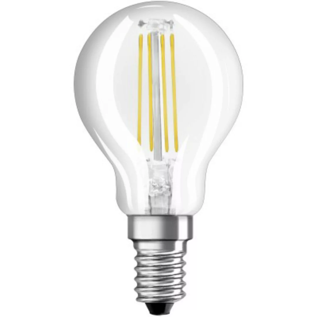 Osram LED Lampe ersetzt 40W E14 Tropfen - P45 in Transparent 4W 470lm 6500K günstig online kaufen
