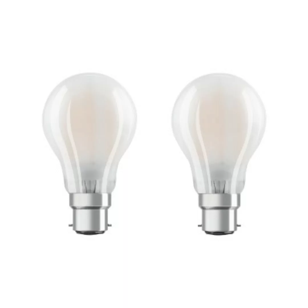 OSRAM LED-Lampe B22d Classic 827 6,5W 2er matt günstig online kaufen