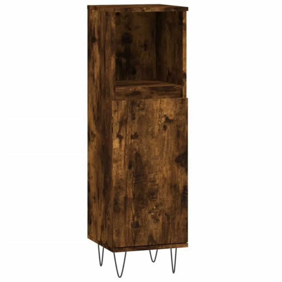 vidaXL Midischrank Badschrank Räuchereiche 30x30x100 cm Holzwerkstoff (1-St günstig online kaufen