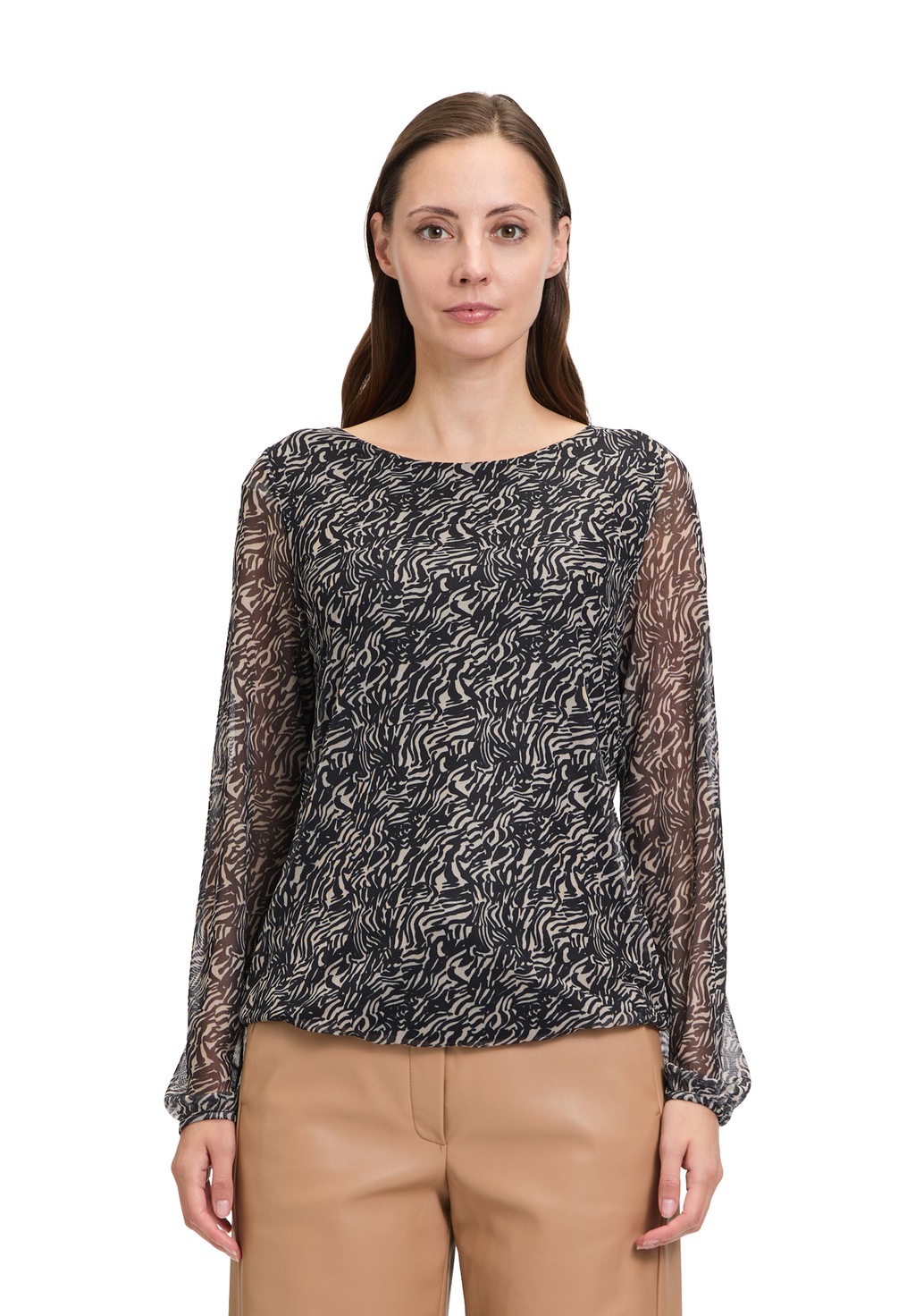 Betty&Co Kurzarmshirt "Betty & Co Damen Blusenshirt mit Raffung", (1 tlg.), günstig online kaufen