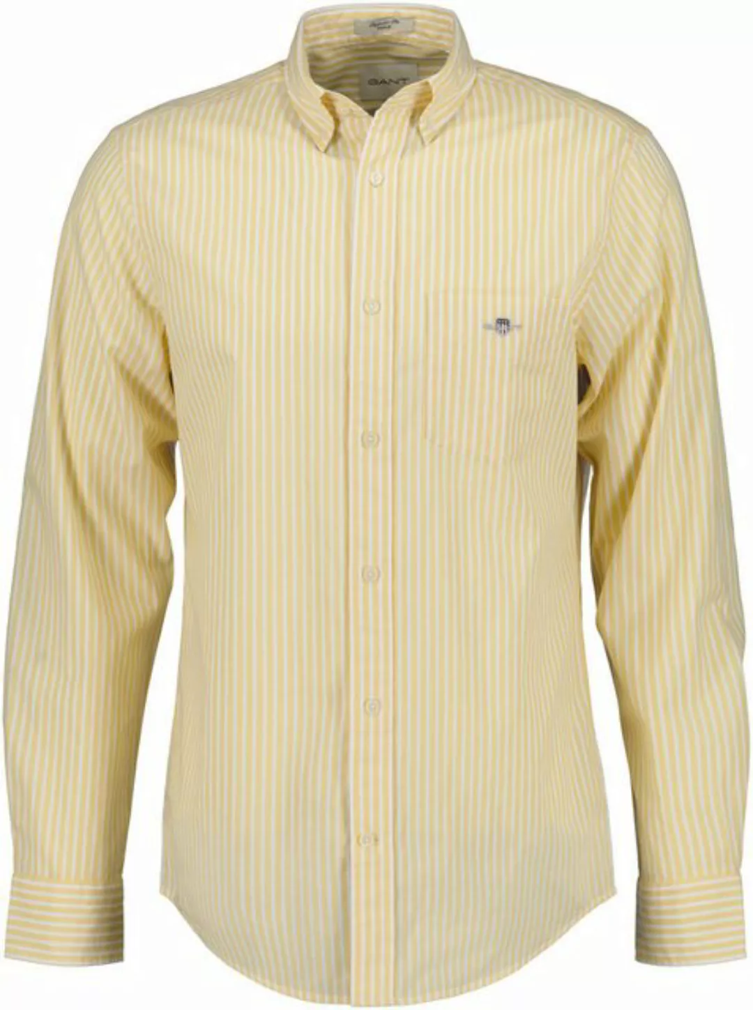 Gant Langarmhemd Regular Fit Stipe Popeline leicht strapazierfähig pflegele günstig online kaufen