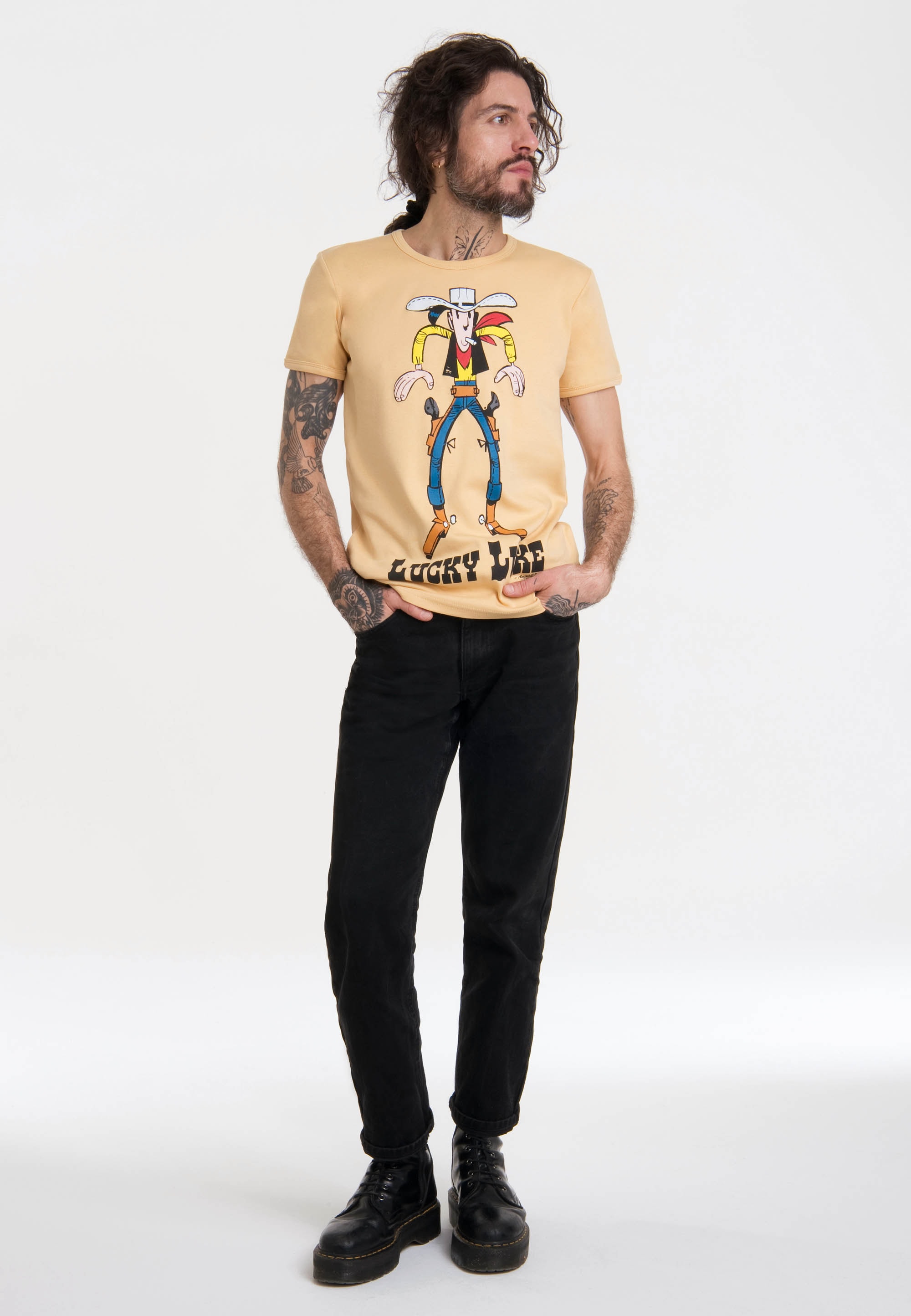 LOGOSHIRT T-Shirt "Lucky Luke", mit coolem Western-Print günstig online kaufen