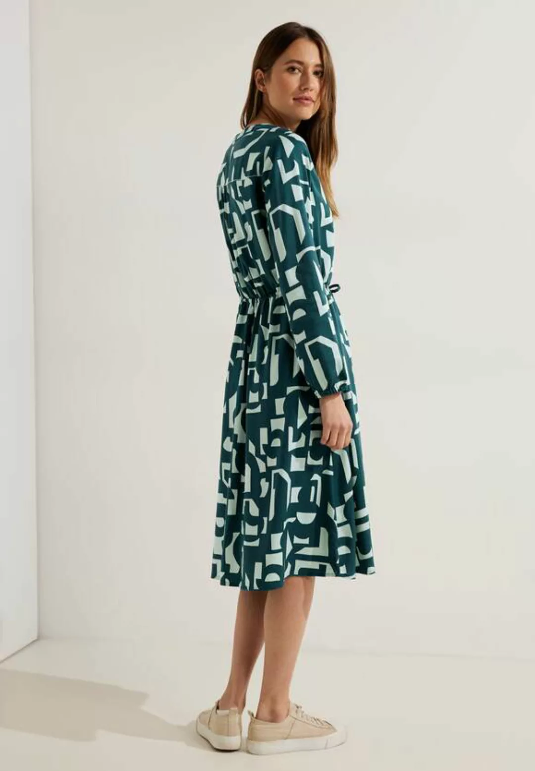 Viskose Kleid mit Print günstig online kaufen