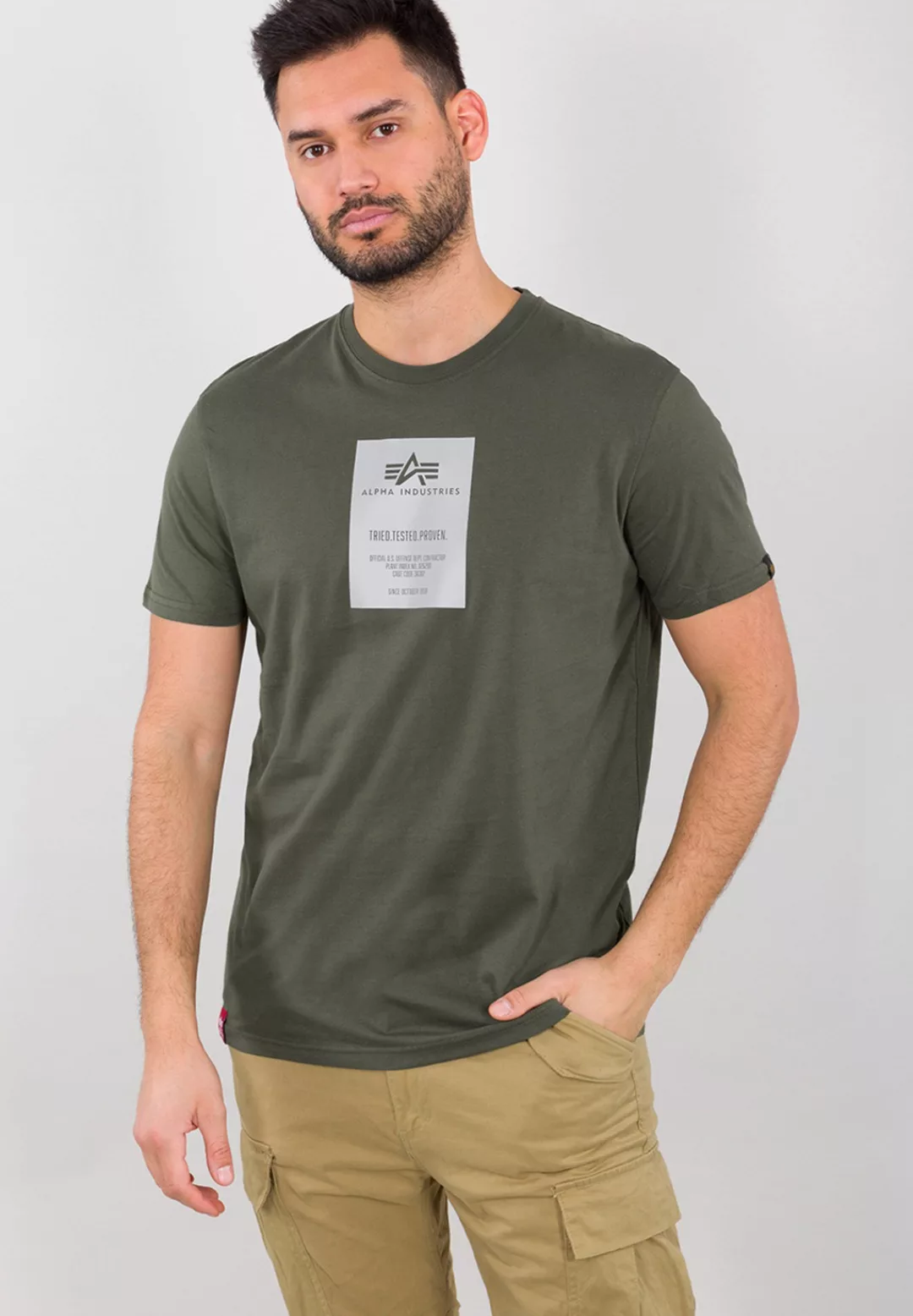 Alpha Industries T-Shirt "Alpha Industries Men - T-Shirts Reflective Label günstig online kaufen