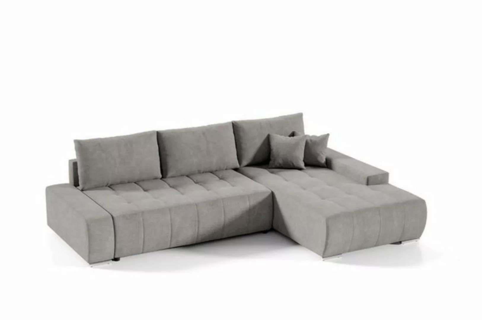 Beautysofa Ecksofa Ecksofa Sofa DRACO mit Schlaffunktion, Bettkasten Couch günstig online kaufen