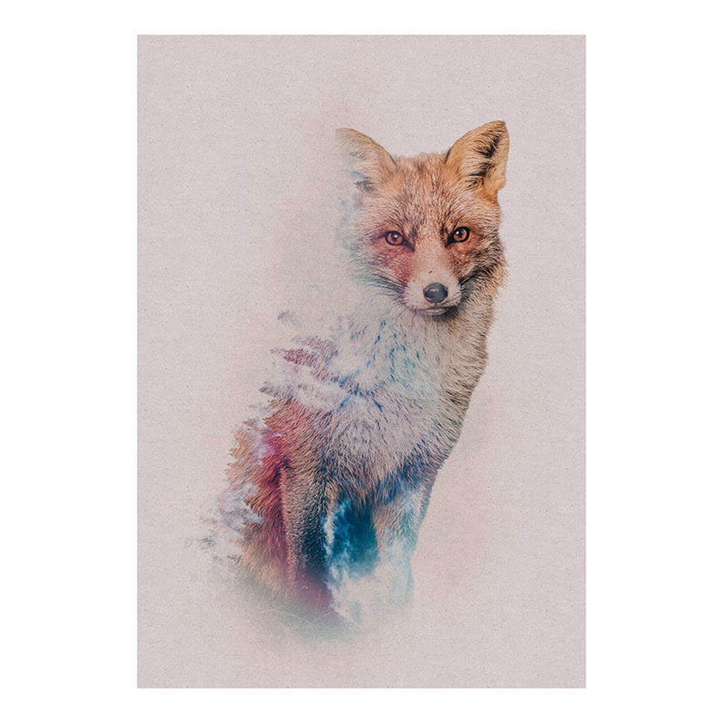 KOMAR Wandbild - Animals Forest Fox - Größe: 50 x 70 cm mehrfarbig Gr. one günstig online kaufen