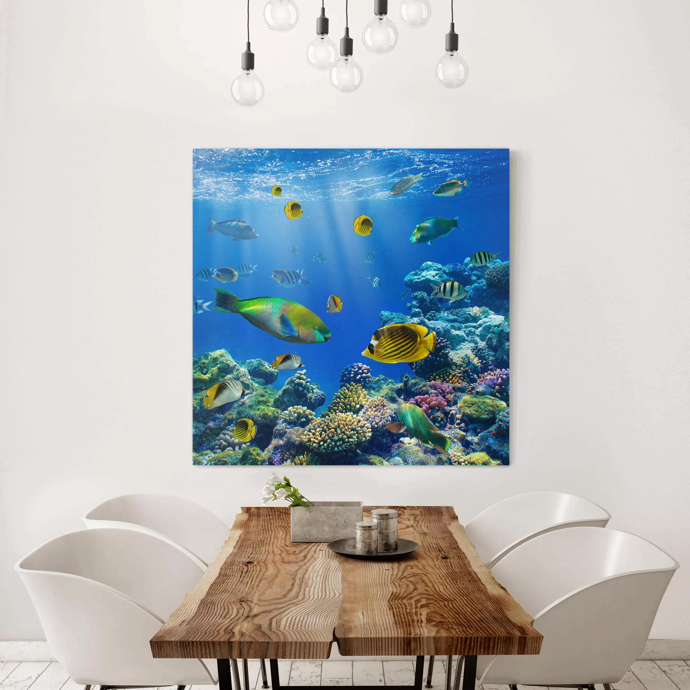 Leinwandbild Strand - Quadrat Underwater Lights günstig online kaufen