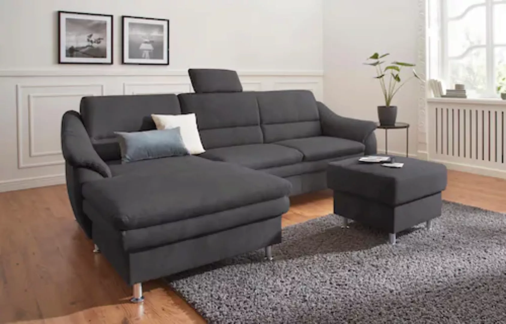 sit&more Ecksofa »Cardoso L-Form«, mit Federkern, wahlweise mit Bettfunktio günstig online kaufen