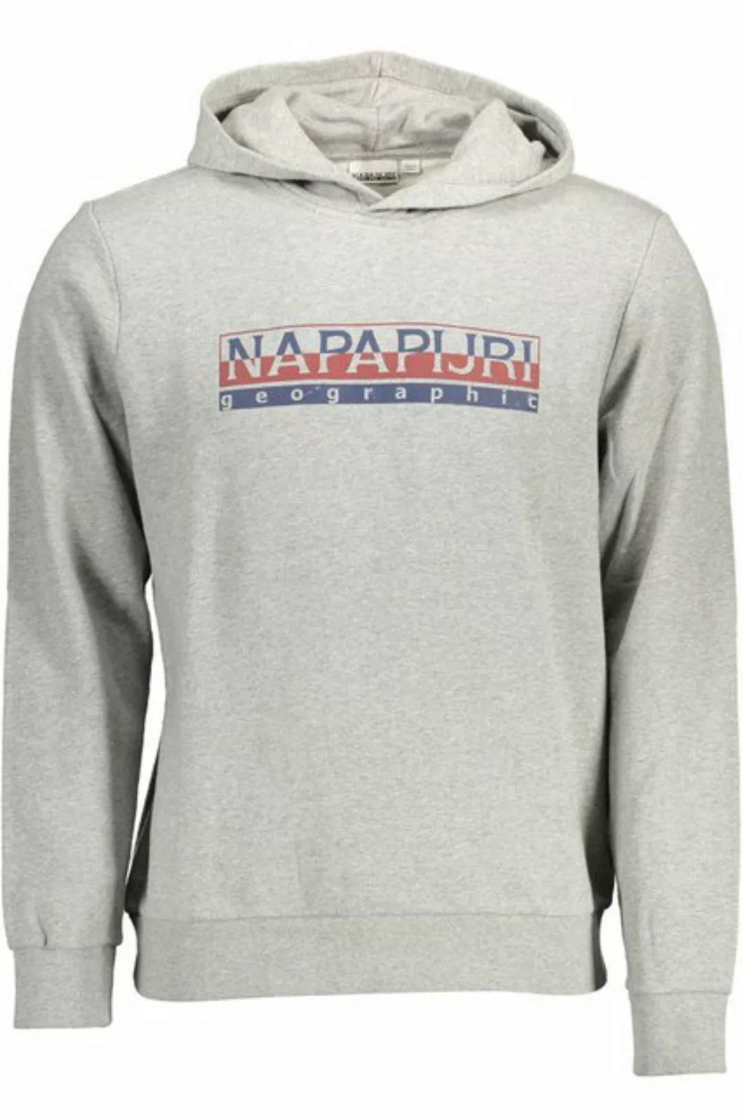 Napapijri Sweatshirt Graues Herren Langarm-Sweatshirt mit Kapuze und günstig online kaufen