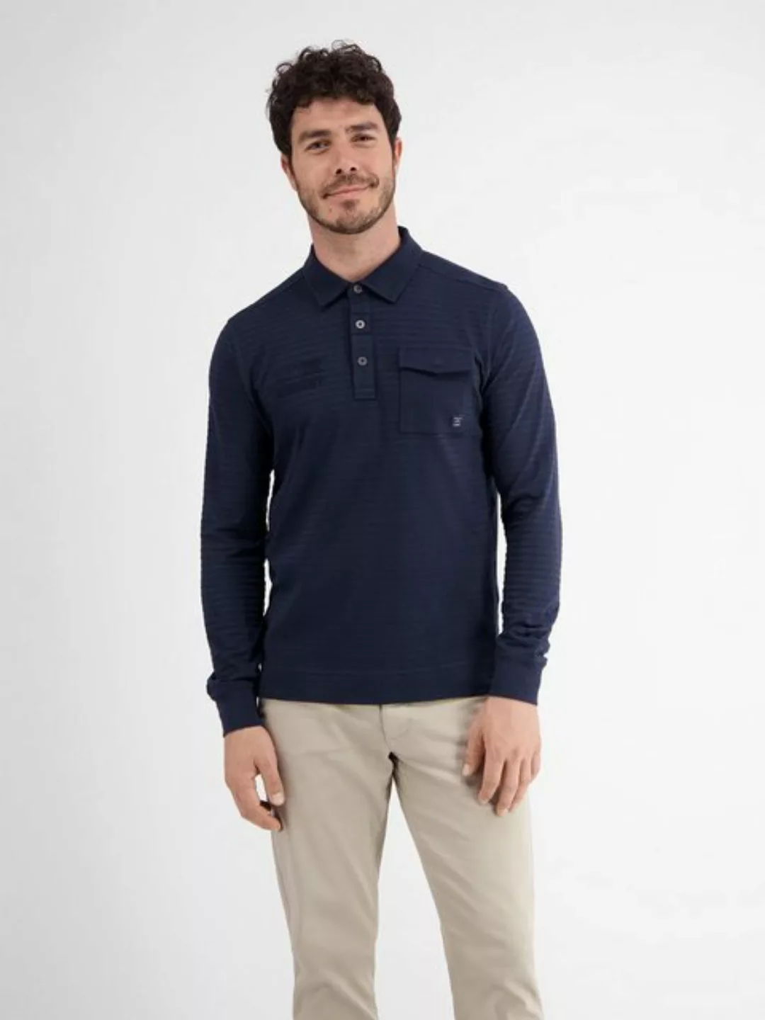LERROS Langarm-Poloshirt "LERROS Longsleeve-Polo, gestreift" günstig online kaufen