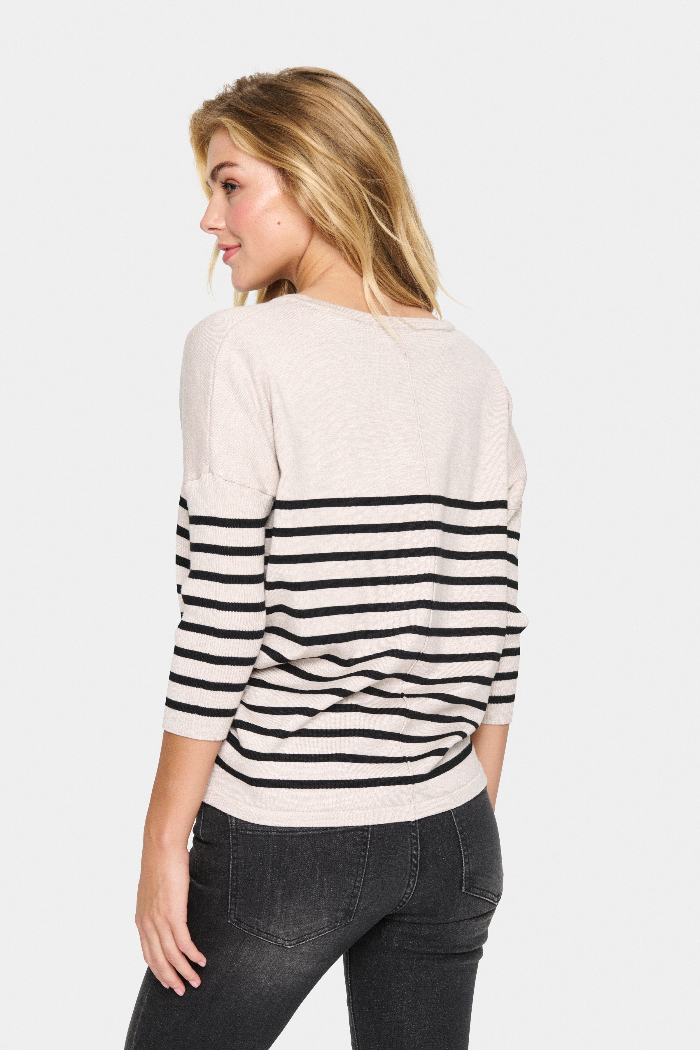 Saint Tropez Strickpullover MilaSZ R-neck Stripe günstig online kaufen