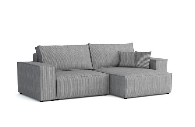 Deine Möbel 24 Wohnlandschaft MATT 255 cm breit Ecksofa Sofa Wohnzimmer L-C günstig online kaufen