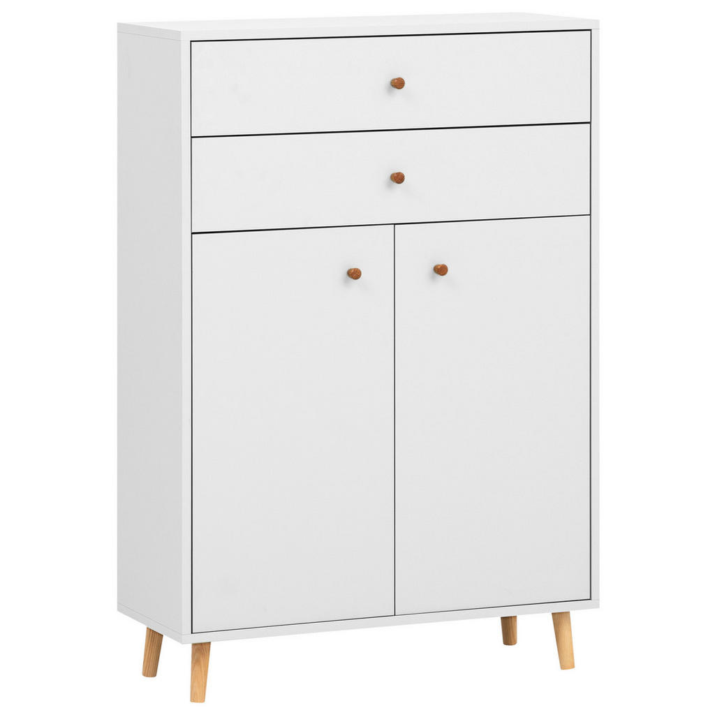 Highboard Bjarne weiß matt B/H/T: ca. 77x113,4x33,05 cm günstig online kaufen