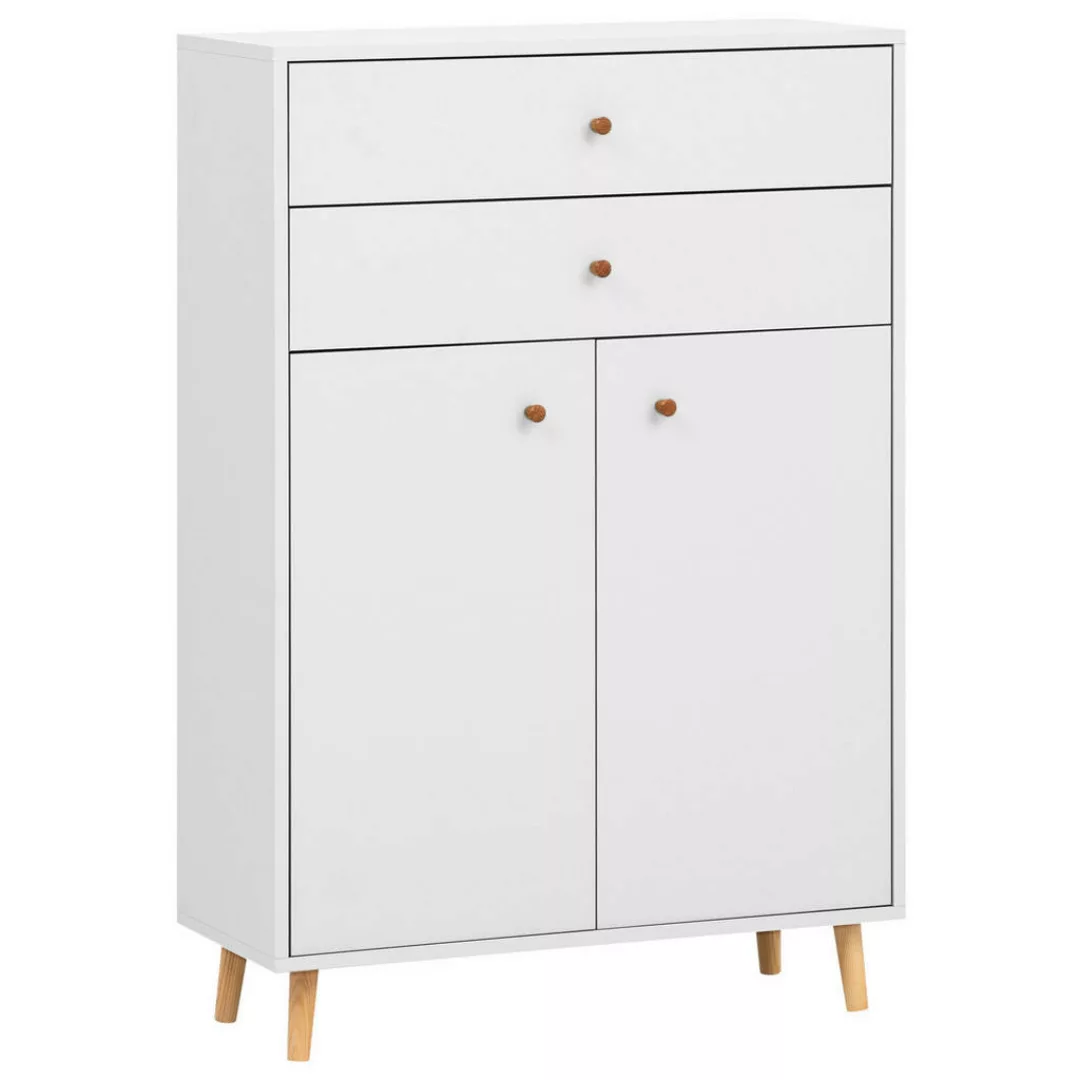 Highboard Bjarne weiß matt B/H/T: ca. 77x113,4x33,05 cm günstig online kaufen