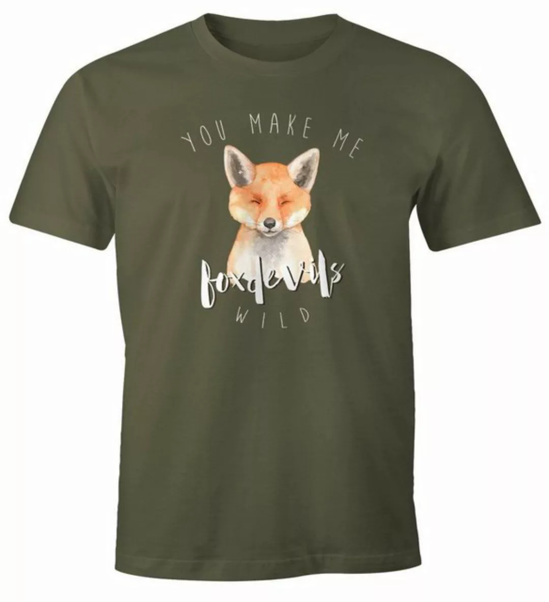 MoonWorks Print-Shirt Herren T-Shirt Gescenk You make me fox devils wild Li günstig online kaufen