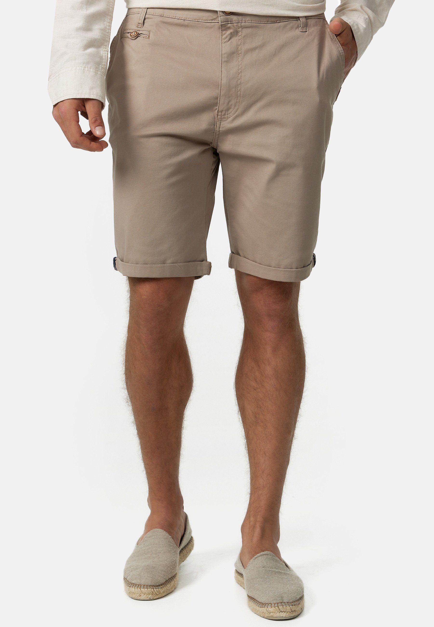 Indicode Chinoshorts Creel aus elastischer Baumwoll-Qualität günstig online kaufen