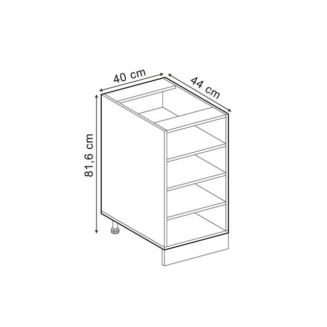 Vicco Unterschrank R-Line, Anthrazit/Anthrazit, AP Marmor günstig online kaufen