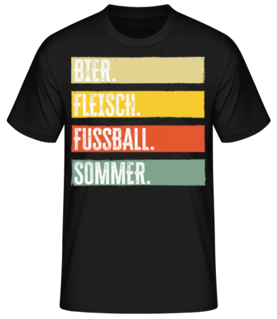 Bier Fleisch Fußball Sommer · Männer Basic T-Shirt günstig online kaufen
