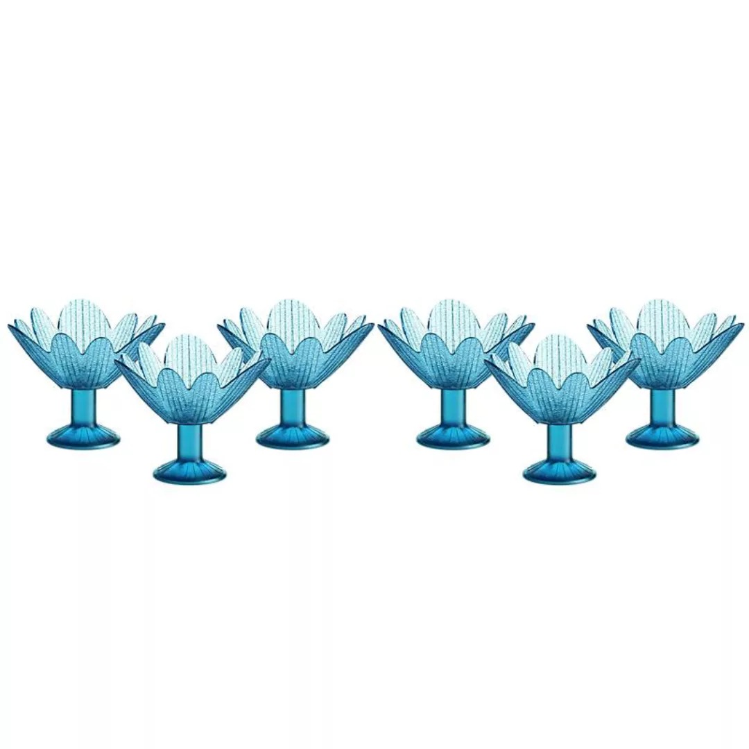 Eiscremeglas Seerose 6er-Set Colori Vero 11cm blau günstig online kaufen