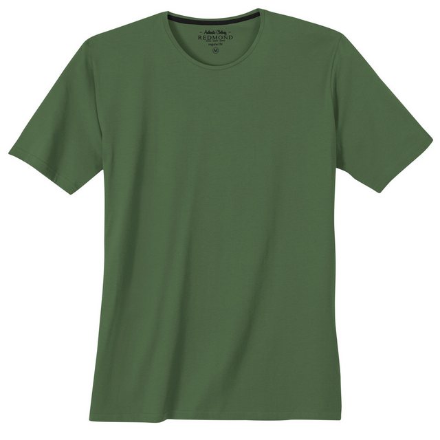 Redmond Rundhalsshirt Redmond Basic T-Shirt farngrün Übergröße Rundhals günstig online kaufen