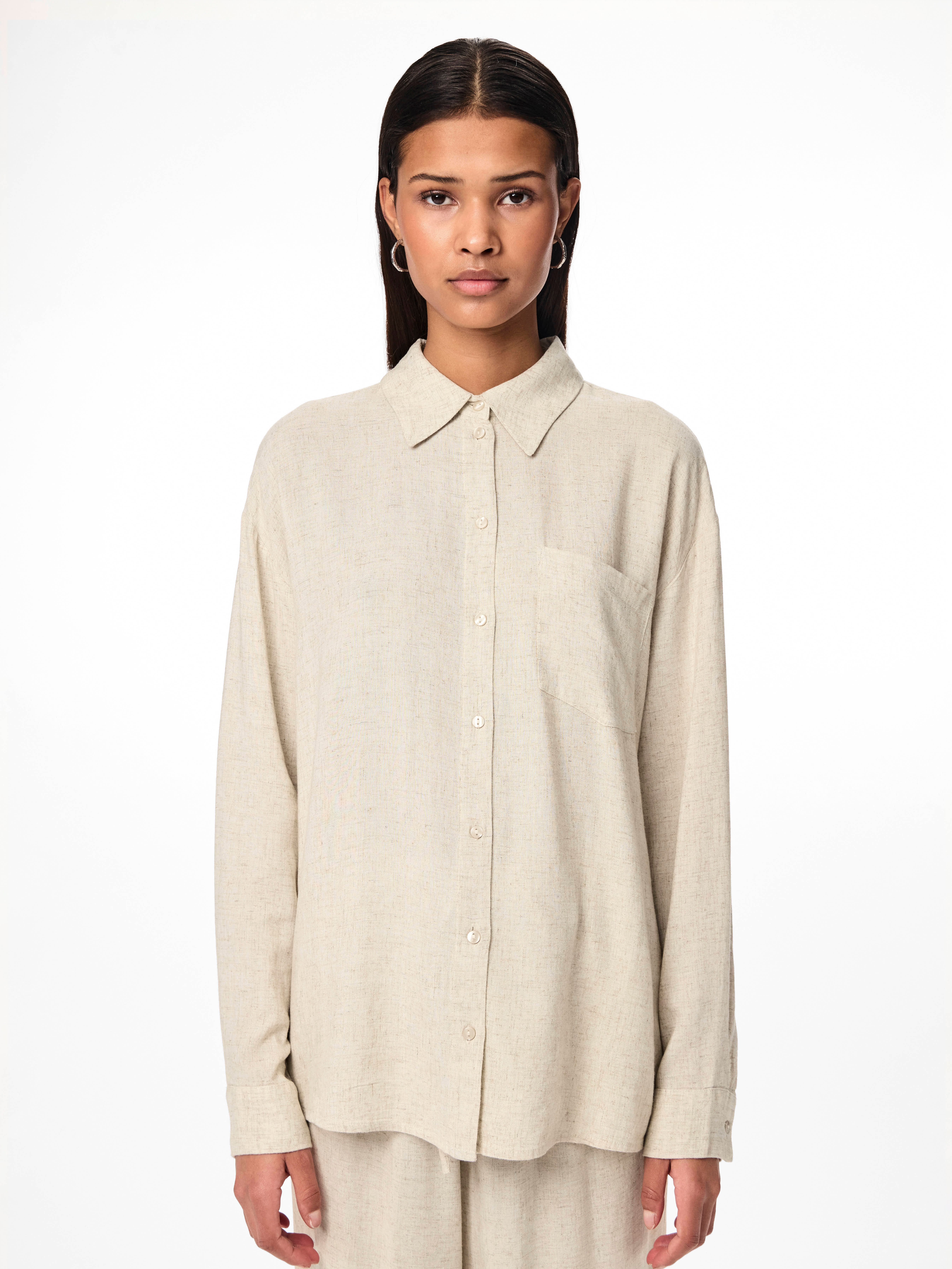 pieces Hemdbluse PCPIA LS LOOSE SHIRT günstig online kaufen
