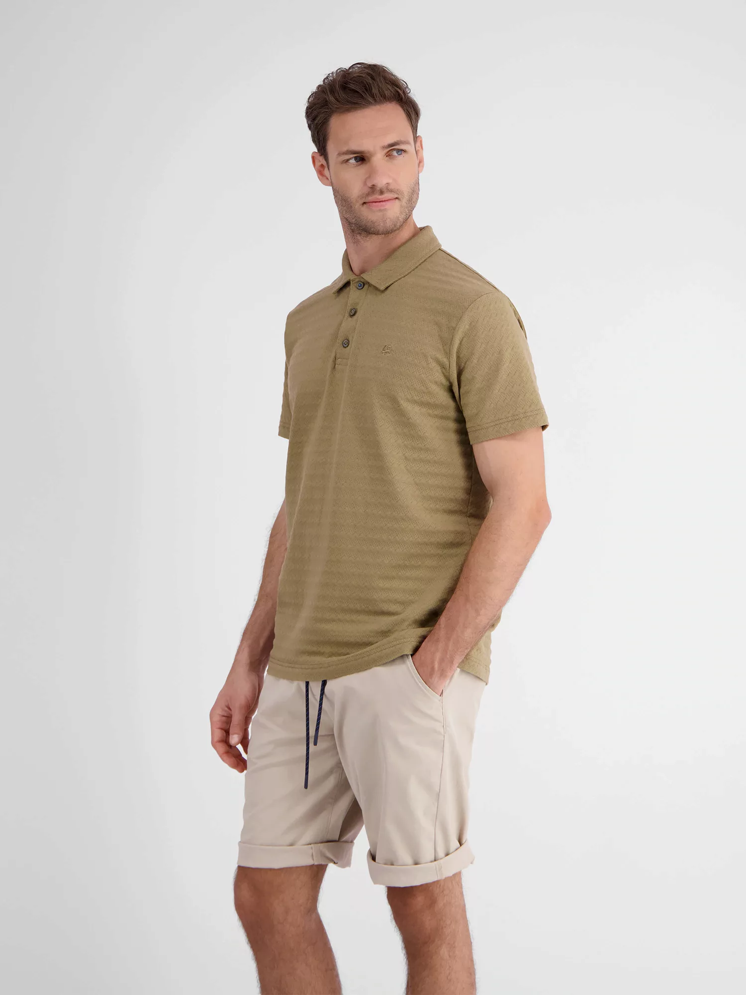 LERROS Poloshirt "LERROS Herren Poloshirt, tonal-sommerlich gemustert" günstig online kaufen