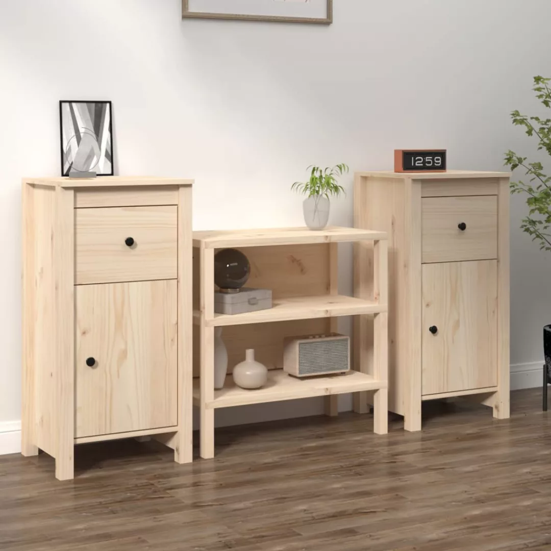 Vidaxl Sideboards 2 Stk. 40x35x80 Cm Massivholz Kiefer günstig online kaufen