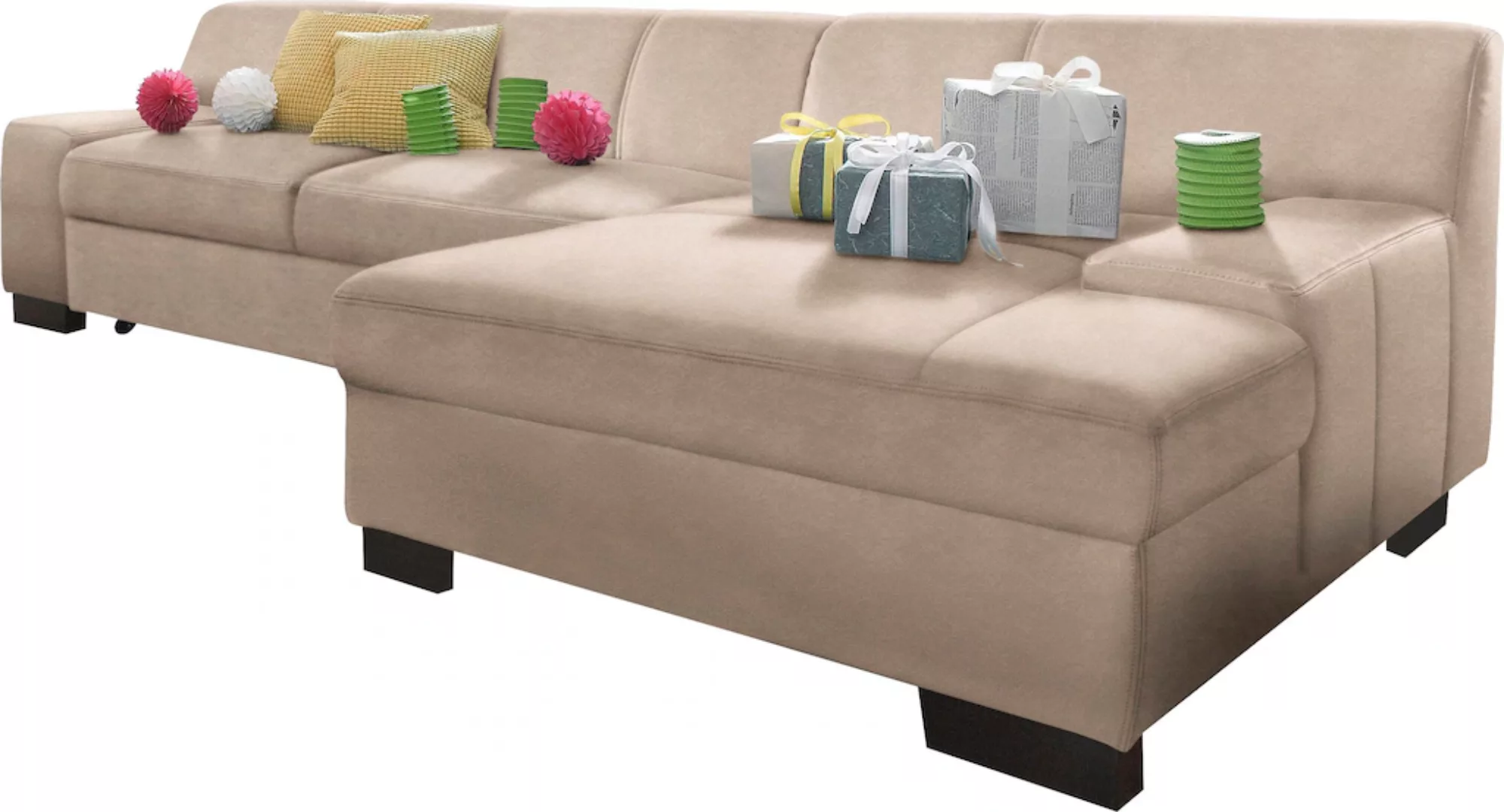 DOMO collection Ecksofa "Norma Top L-Form", wahlweise mit Bettfunktion günstig online kaufen