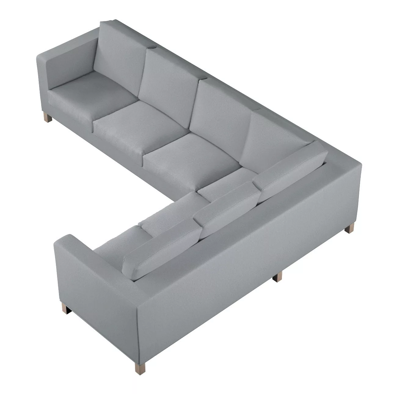 Bezug für Karlanda Sofa Ecke links, grau, 36cm x 30cm x 50cm, Amsterdam (70 günstig online kaufen