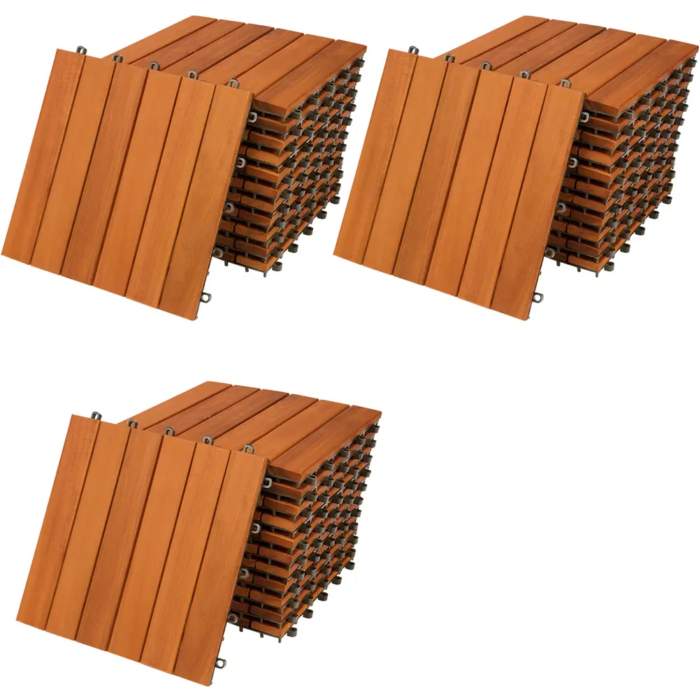 Holzfliese Akazie 33er-Set 30x30cm günstig online kaufen