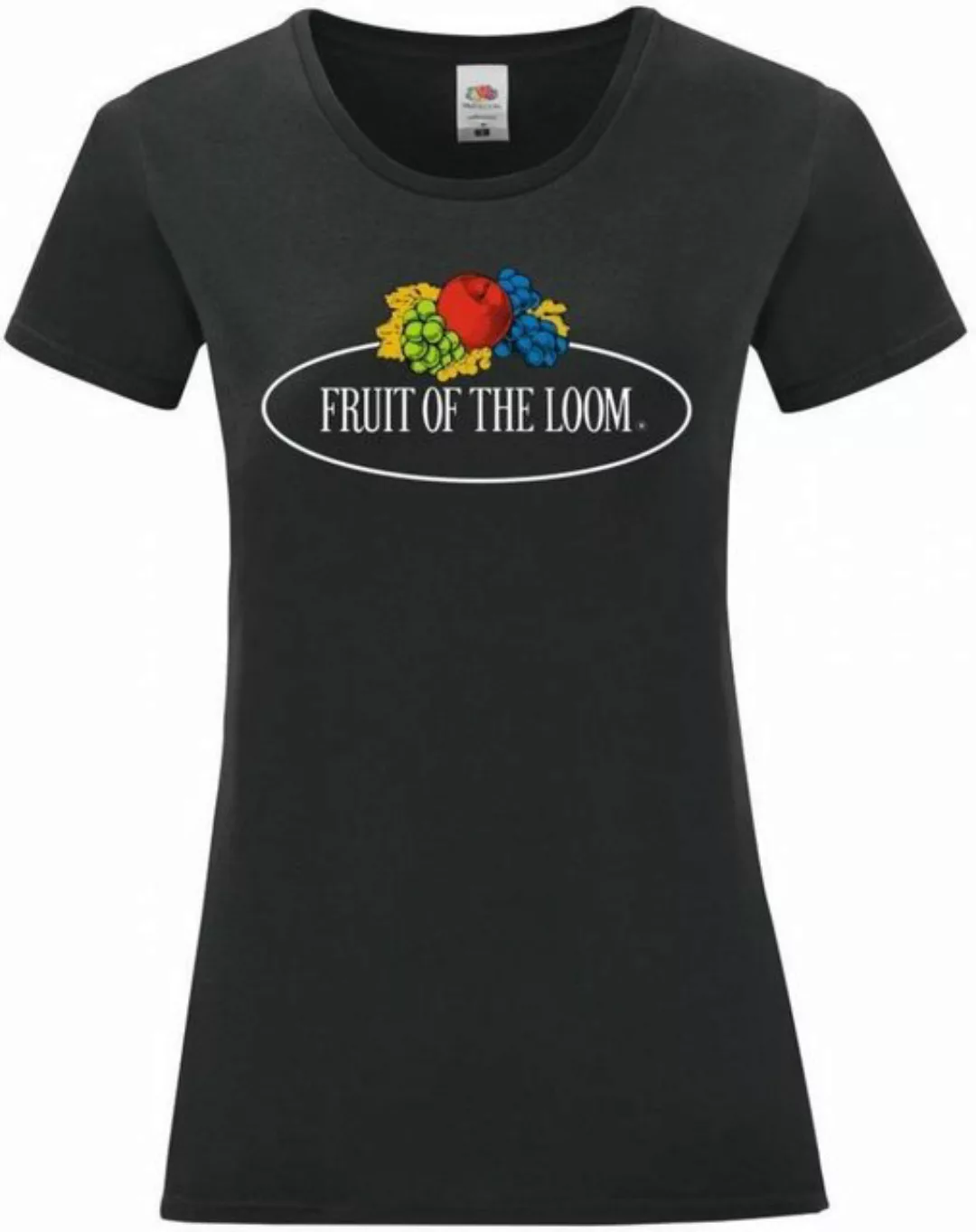 Fruit of the Loom Rundhalsshirt Ladies Vintage T Large Logo Print günstig online kaufen