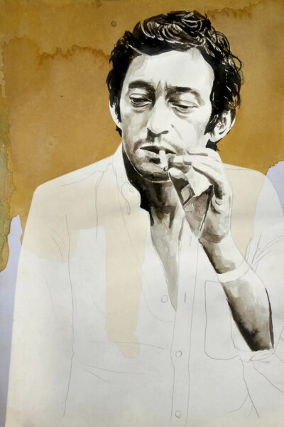 Poster / Leinwandbild - Serge Gainsbourg günstig online kaufen
