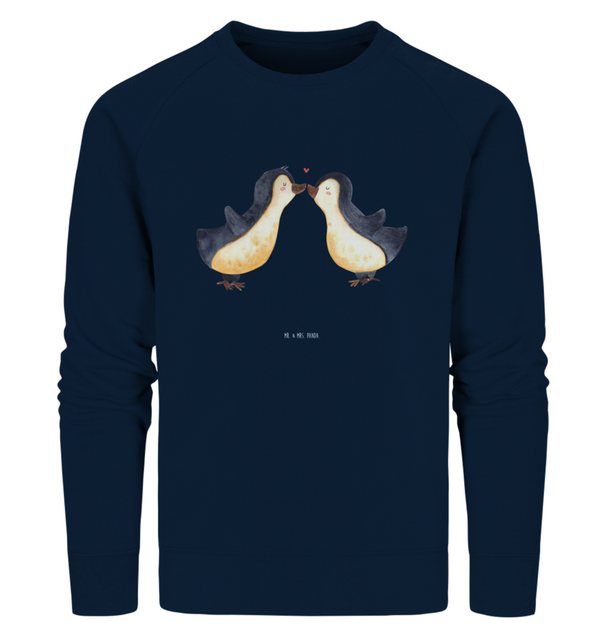 Mr. & Mrs. Panda Longpullover Größe S Pinguin Liebe - French Navy - Geschen günstig online kaufen