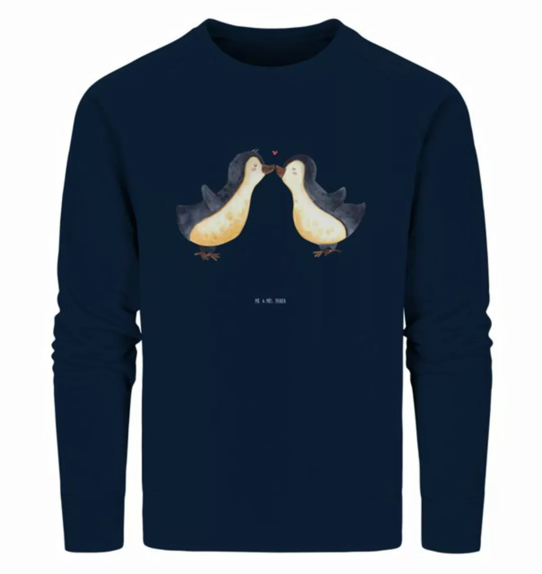 Mr. & Mrs. Panda Longpullover Größe L Pinguin Liebe - French Navy - Geschen günstig online kaufen