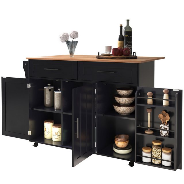 HAUSS SPOLE Sideboard Küchenschrank Küchenwagen mit klappbarer Tischplatte, günstig online kaufen