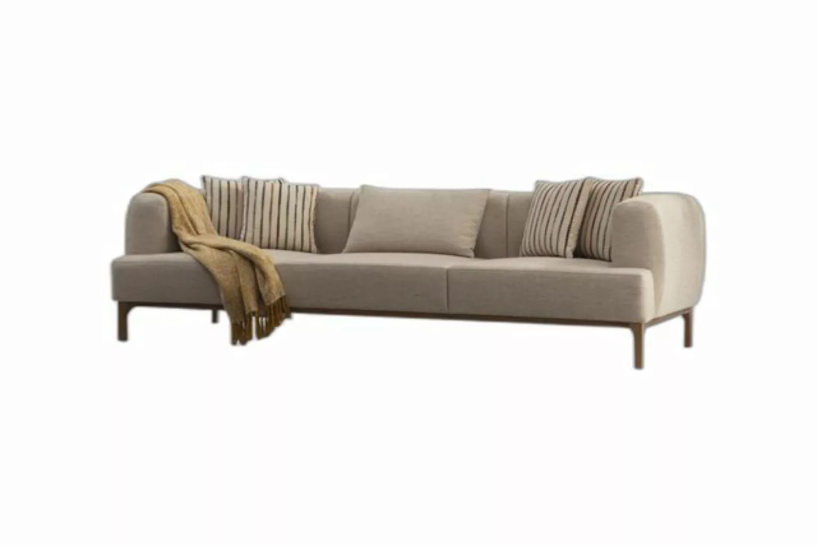 Xlmoebel 3-Sitzer Beige Dreisitzer Couch Zeitgenössisch Wohnzimmer Elegant günstig online kaufen