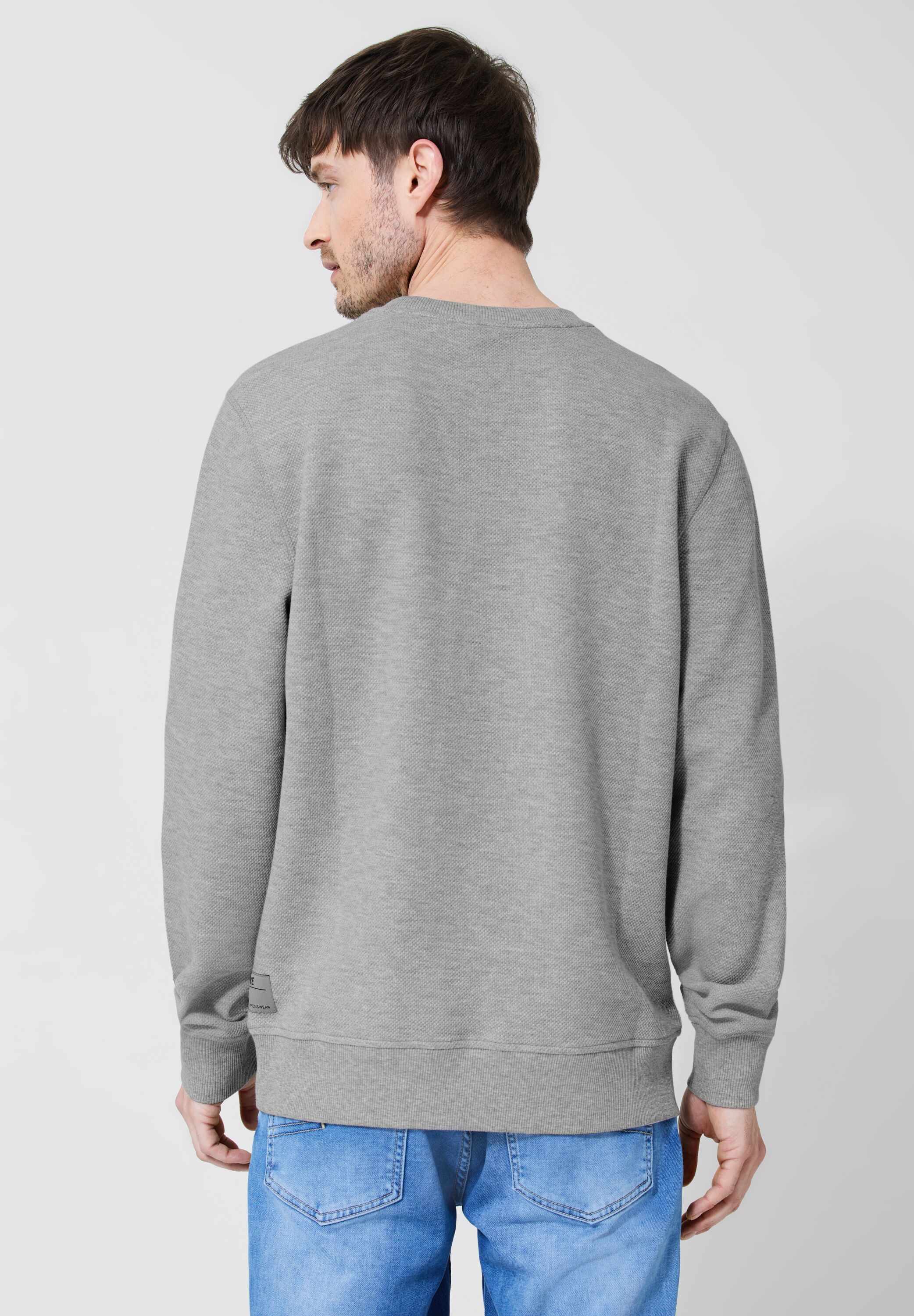 STREET ONE MEN Sweatshirt, in Unifarbe günstig online kaufen