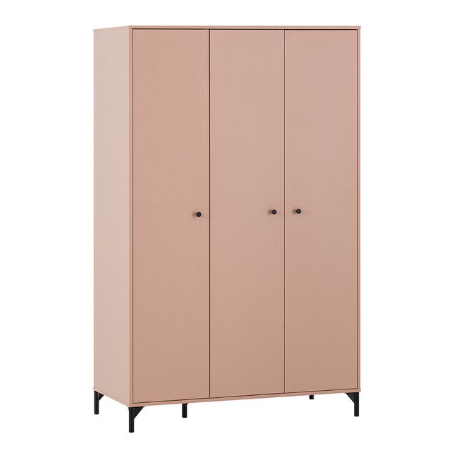 Lomadox Kleiderschrank SARNY-80 3-türig mit Kleiderstange in apricot mit sc günstig online kaufen