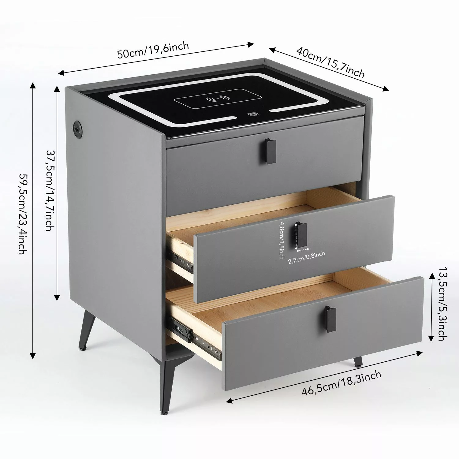 OULENBIYAR Nachttisch Moderne Nachttisch mit LED-Beleuchtung, günstig online kaufen