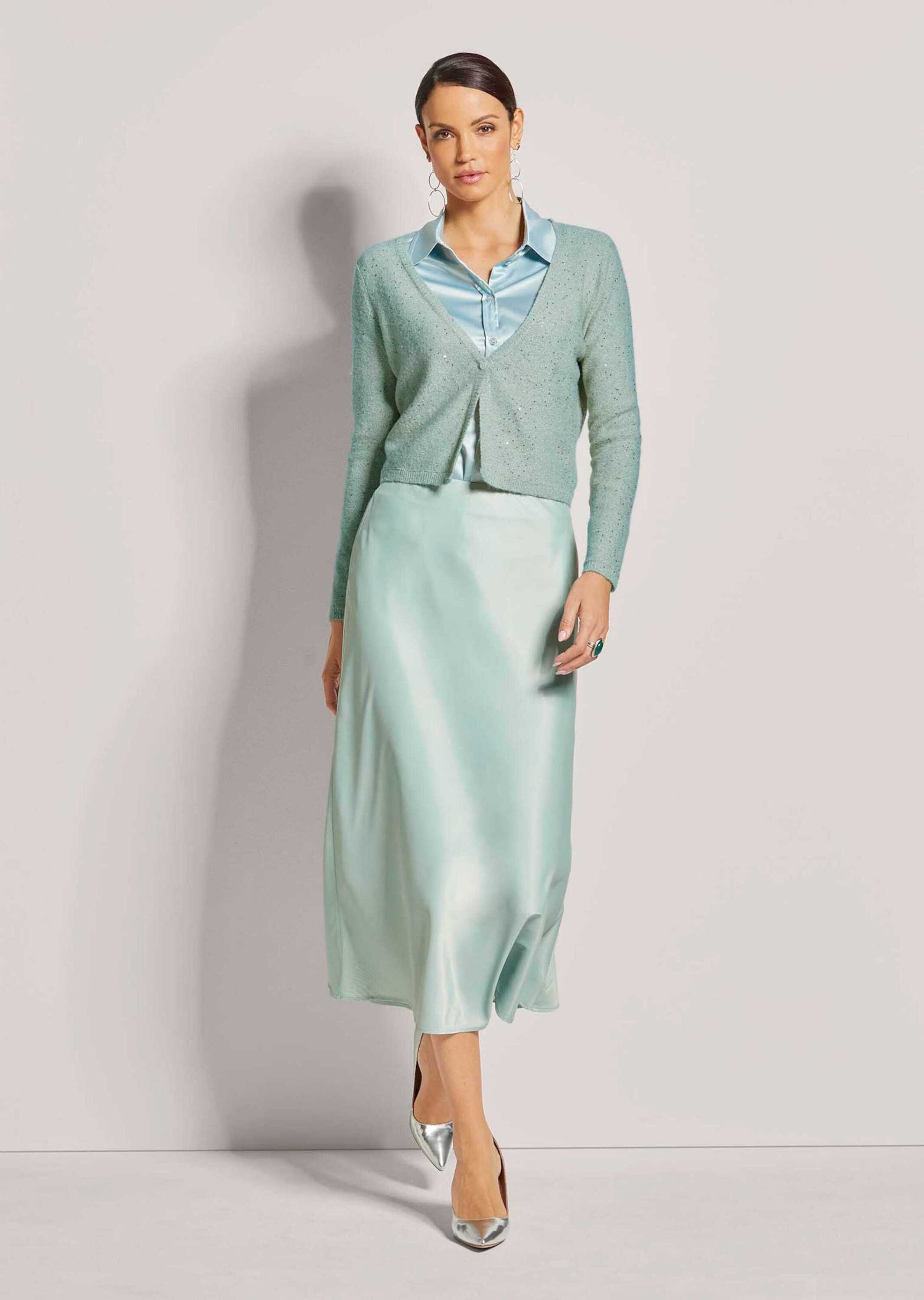 MADELEINE Strickjacke Kurze Strickjacke mit Pailletten-Glanz günstig online kaufen