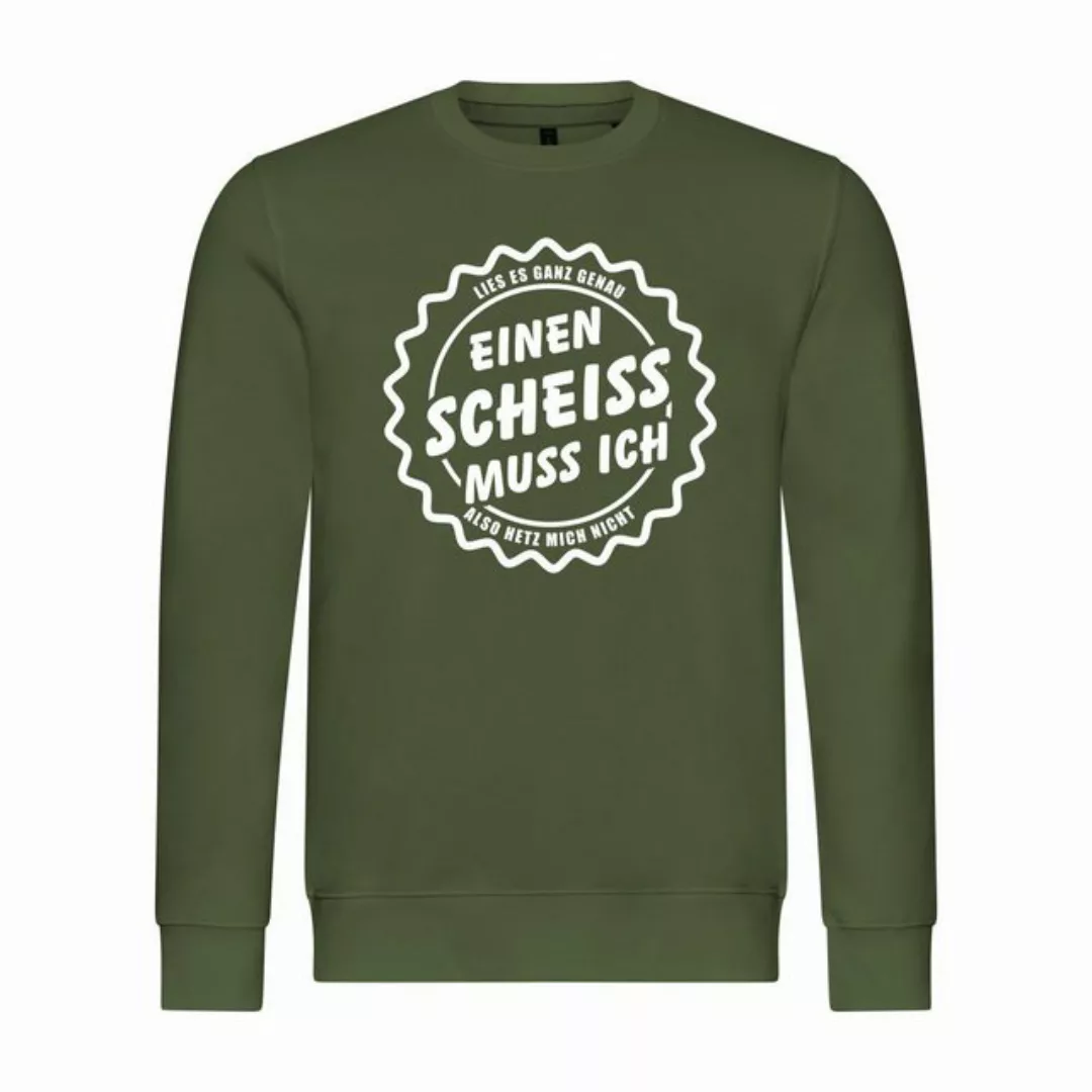 deinshirt Kapuzenpullover Herren Pullover Einen Scheiß muss Ich Mit Print M günstig online kaufen