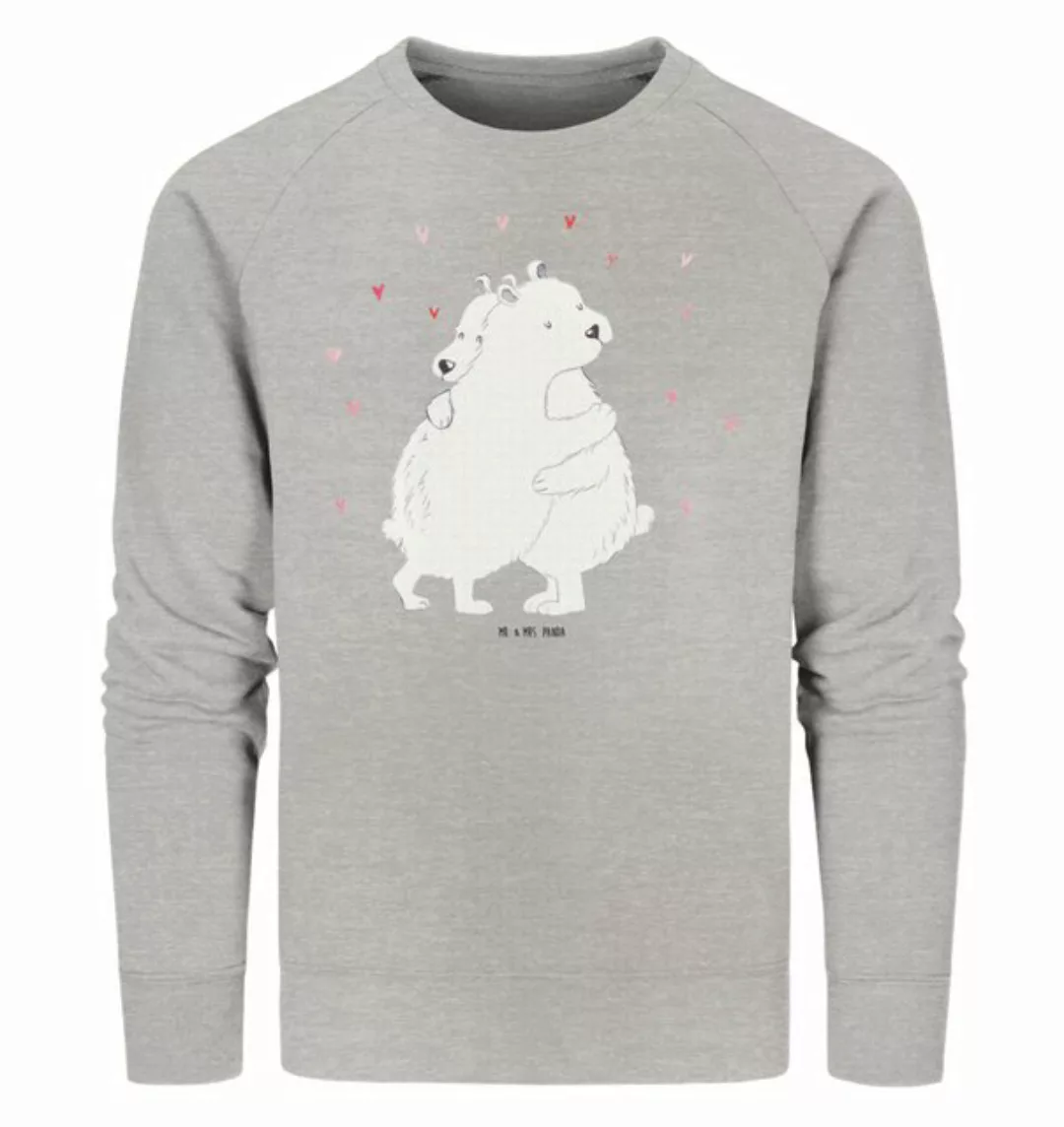 Mr. & Mrs. Panda Longpullover Größe XL Eisbär Umarmen - Heather Grey - Gesc günstig online kaufen