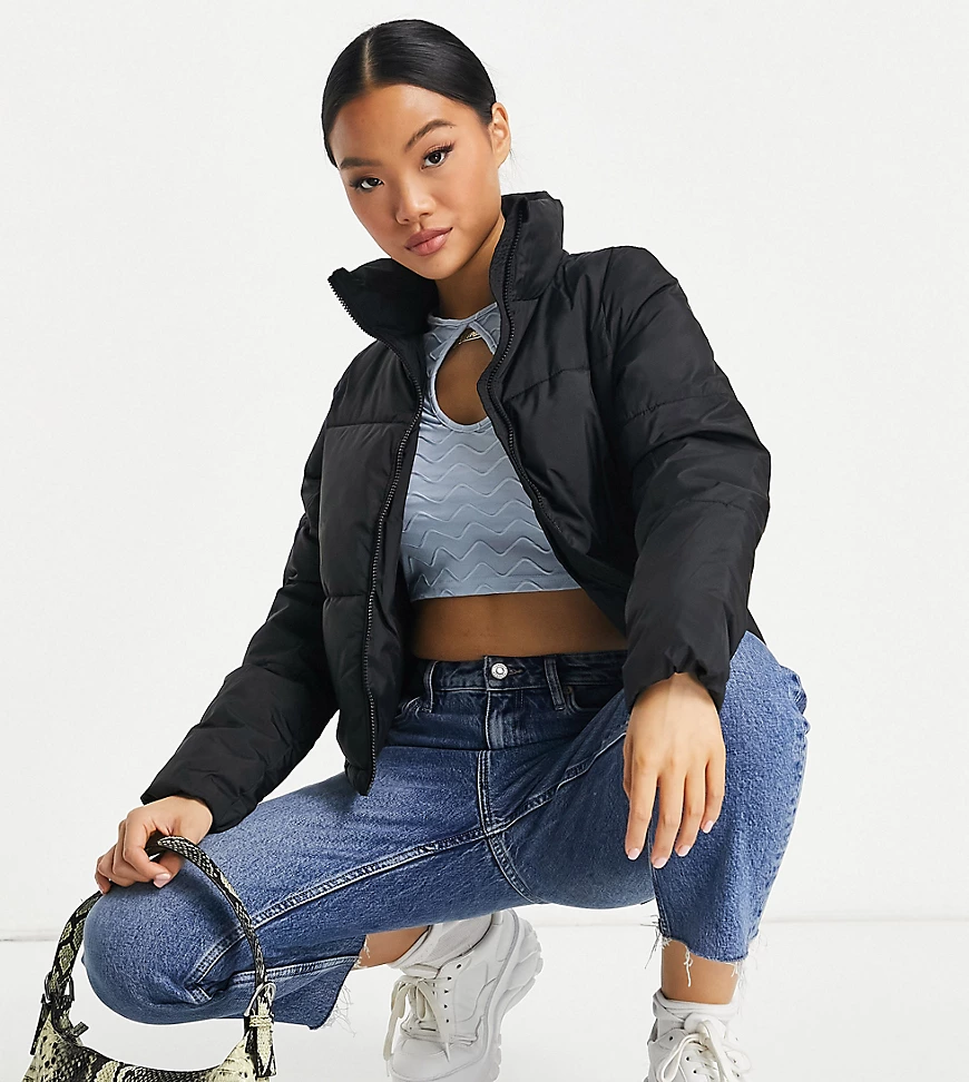 Vero Moda Petite – Wattierte Jacke in Schwarz günstig online kaufen