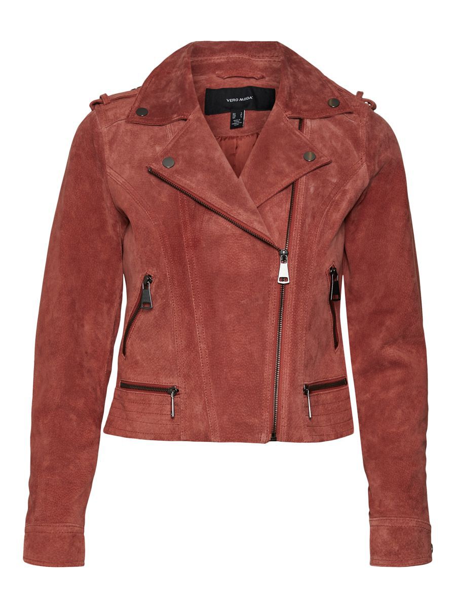 VERO MODA Wildleder Jacke Damen Rot günstig online kaufen